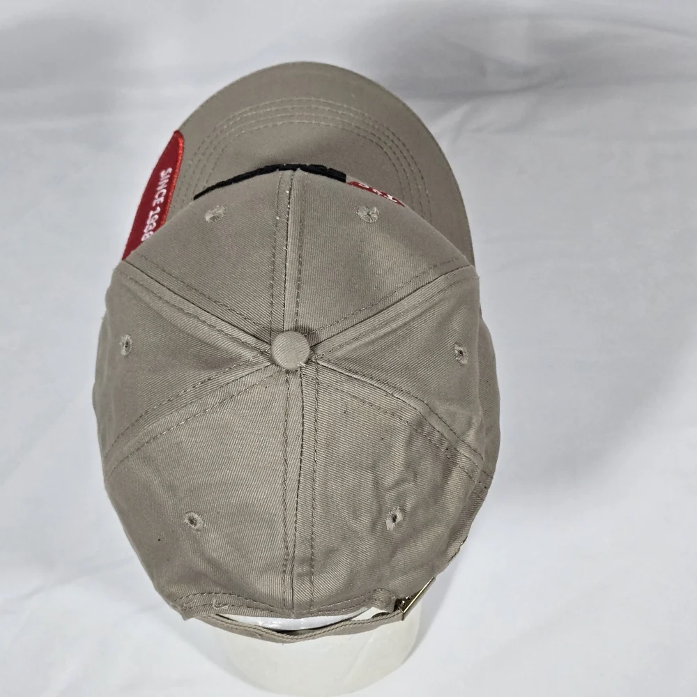 Tractor Supply Co Hat Cap TSC Adjustable Strapback  Thick Brim Brown Since 1938